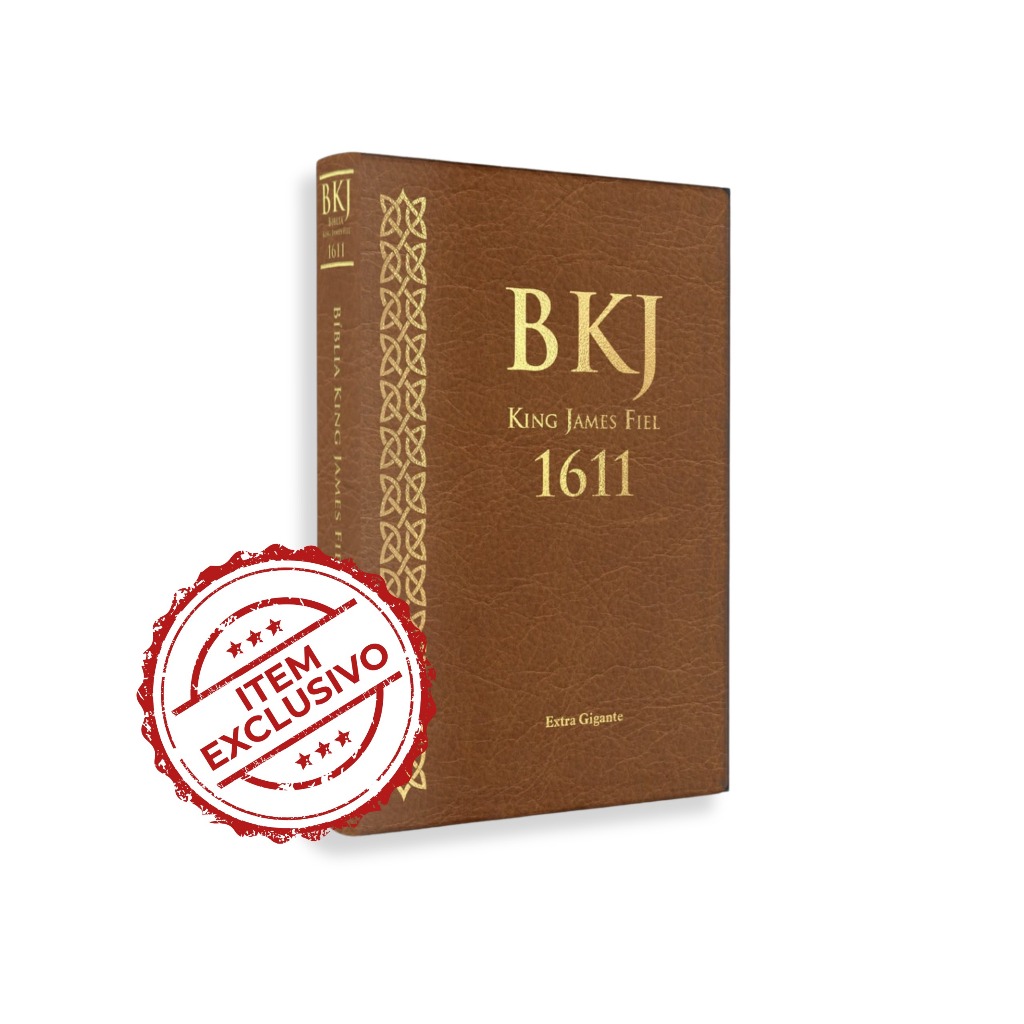 BÍBLIA KING JAMES FIEL 1611 LETRA EXTRA GIGANTE - CAPA MARROM em Oferta na Shopee