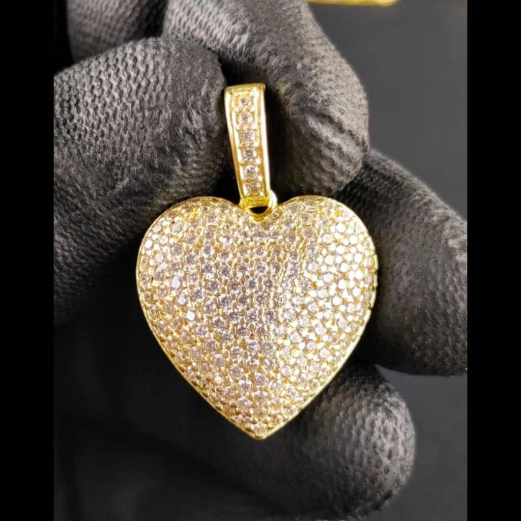 PINGENTE CORAÇÃO 3,5 CM - 100% MOEDA ANTIGA - ENVIO IMEDIATO