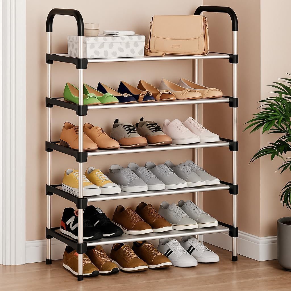 Sapateira Para Calçados 5 Andares Organizador Desmontável Vertical 15 Pares Antiderrapante Multiuso