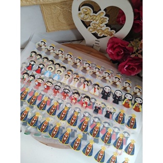 kit 20 aplique santinhas santas termocolante para todo tipo de tecido aplicar com o ferro de passar em Oferta na Shopee