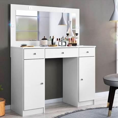 Penteadeira Carisma Com Espelho 2 Portas 3 Gavetas Demobile em Oferta na Shopee