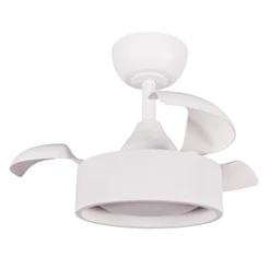 Ventilador De Teto Aliseu Retrátil Tulipa Branco - Bivolt - Com Controle Remoto