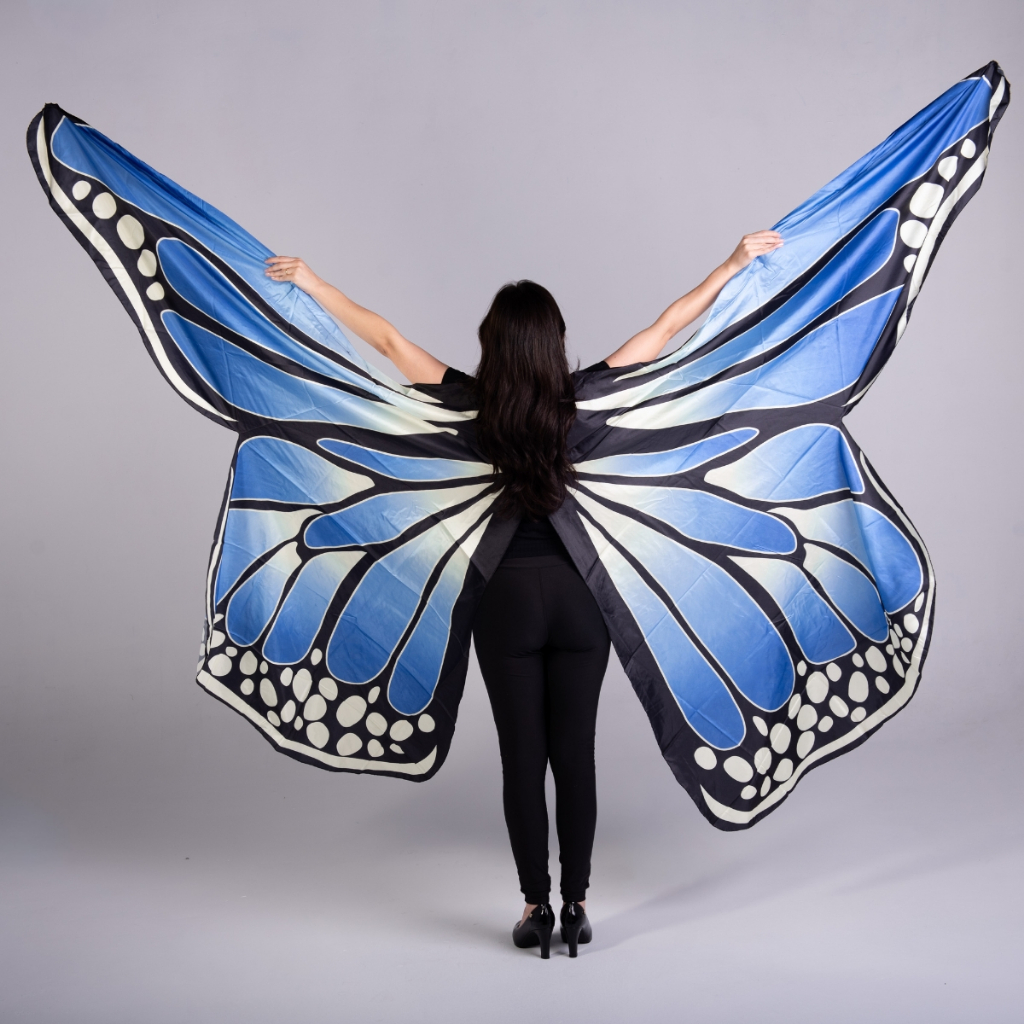 Véu Wings Asas De Borboletas Dança Do Ventre Com Varetas Aberto - VEU-WINGS5