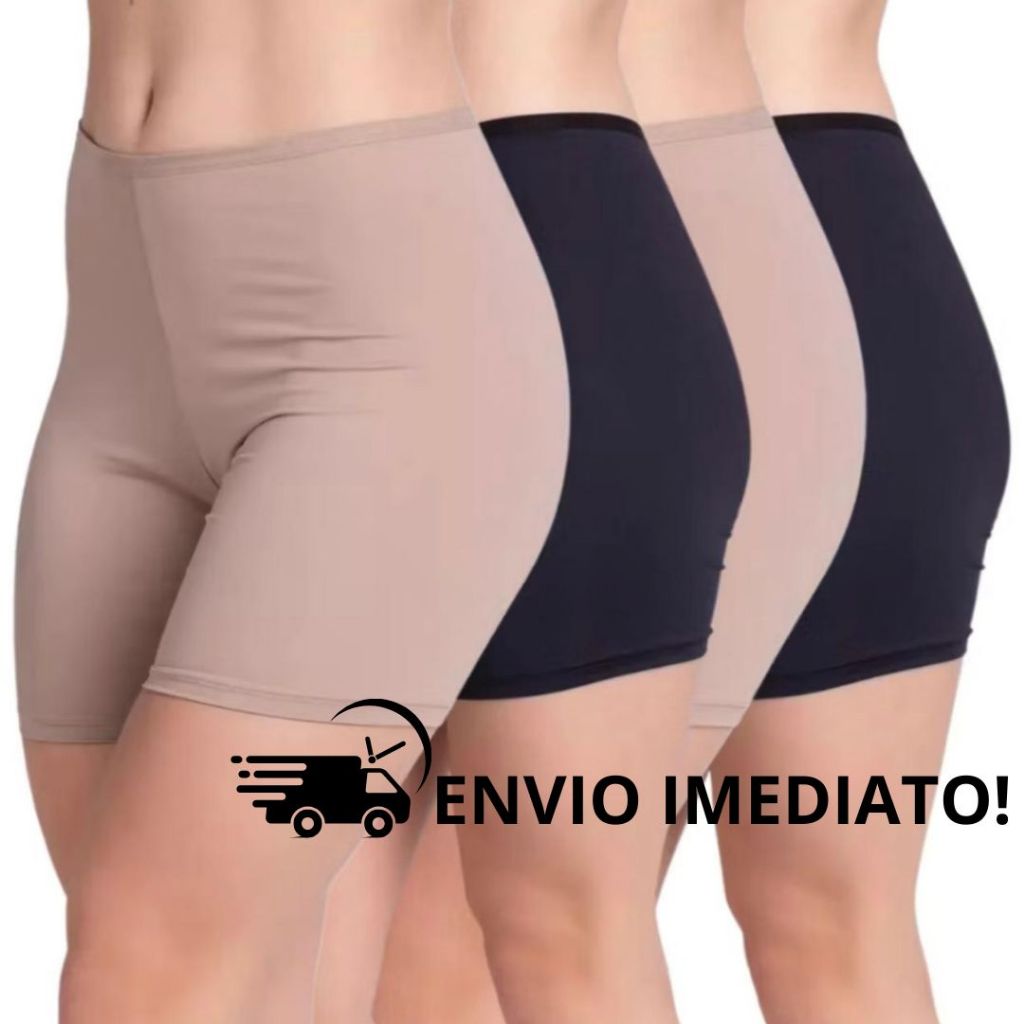 Short Anágua Feminino Liso | 1/2/4 Unidades em Oferta na Shopee