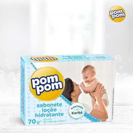 SABONETE POMPOM EM BARRA HIDRATANTE - 80gr