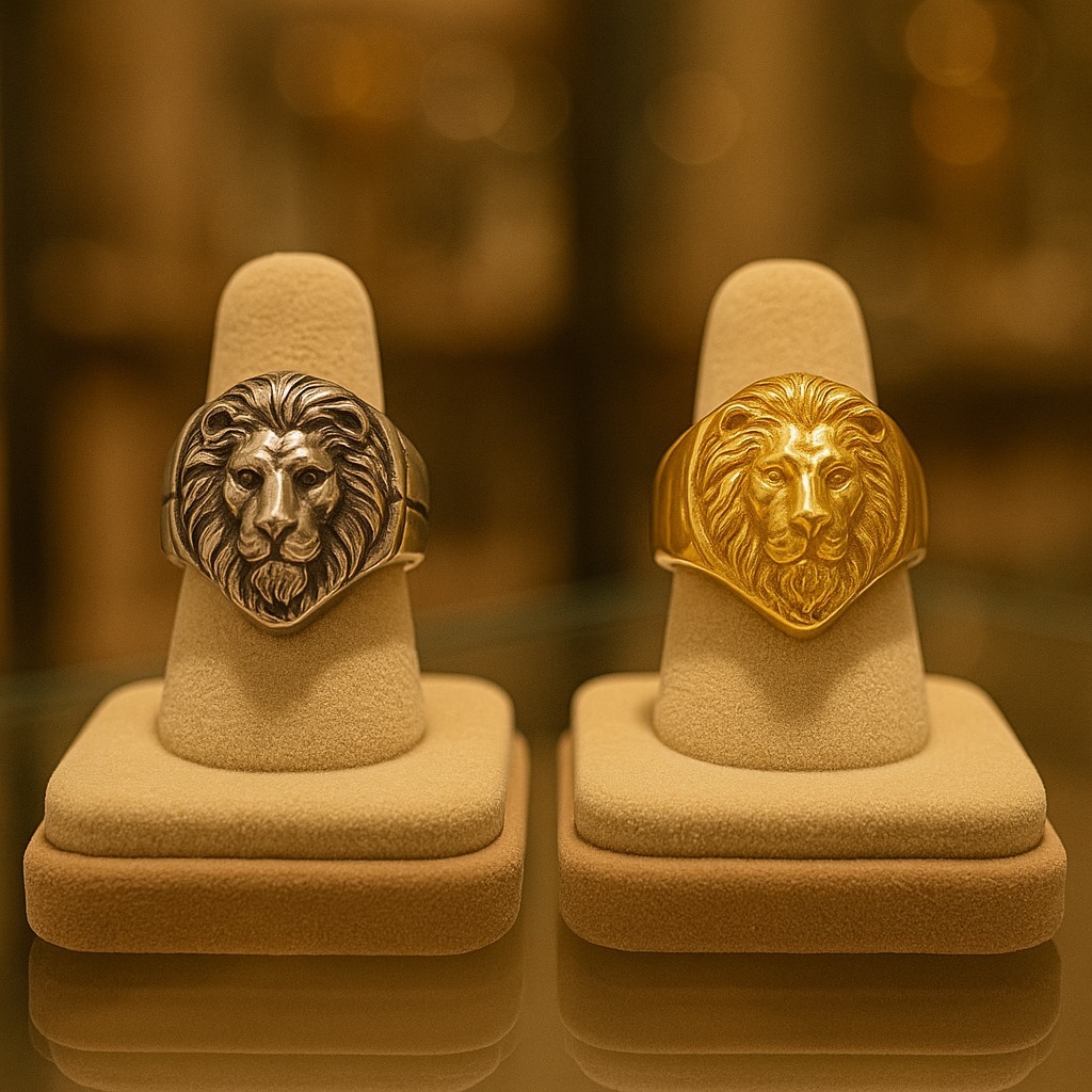 Anel Masculino Leão da Tribo de Judá Dedeira Aço Inox Maciço