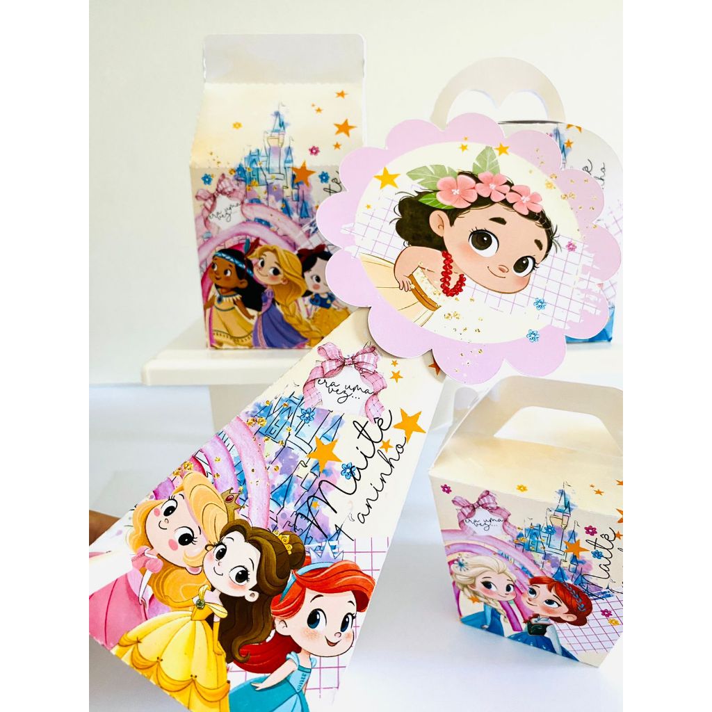 Envio Rápido - Kit Festa Princesas - Personalizado - Lembrancinhas - Aniversário Infantil / PEGUE E MONTE