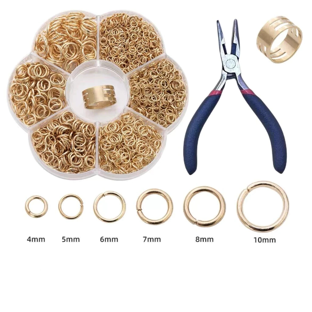 Kit De Argola Elo Metal Materiais Para Fazer Joia 1400pcs em Oferta na Shopee