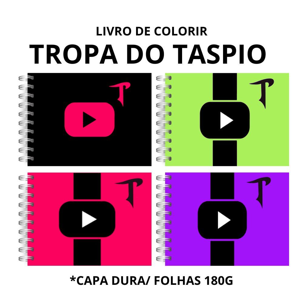 TASPIO TROPA Livro de Colorir  50 Páginas | Capa Dura + Acetato | 4 Modelos  Envio Rápido em Oferta na Shopee