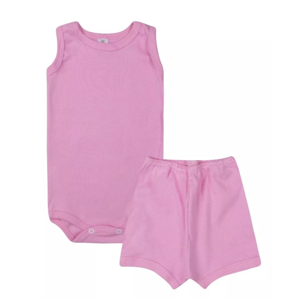 Conjunto Body Short Bebê +  1BB