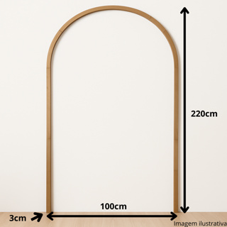 Arco Decorativo em MDF Cru 6mm para Parede – 220x100cm | Arco Romano Minimalista em Oferta na Shopee
