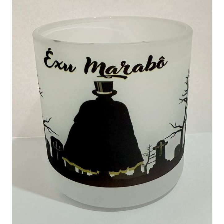EXU MARABÔ COPO DE EXU BEBIDAS E WHISKY 260ML VIDRO - UMBANDA QUIMBANDA CANDOMBLE CALUNGA