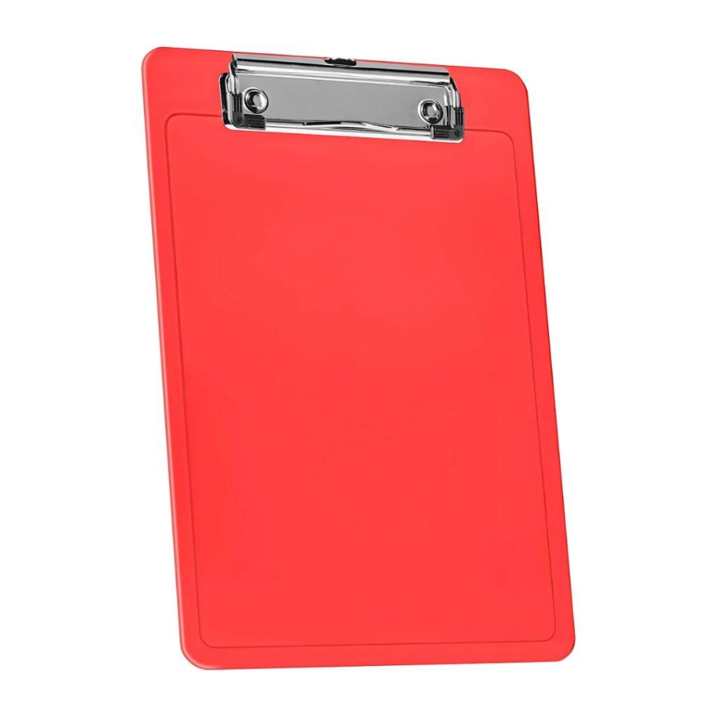 Prancheta 1/2 Oficio Tamanho A5 Com Prendedor Metálico Wire Clip Acrimet 137 (Cor: Vermelha Vermelho)