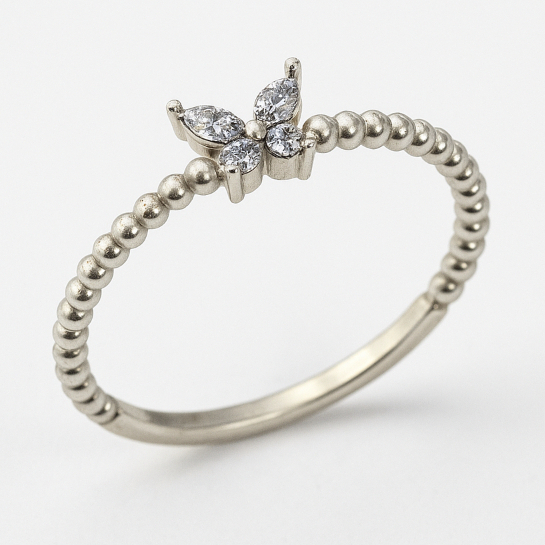 Anel Borboleta em Prata 925 com Zircônias | Joia Feminina em Oferta na Shopee