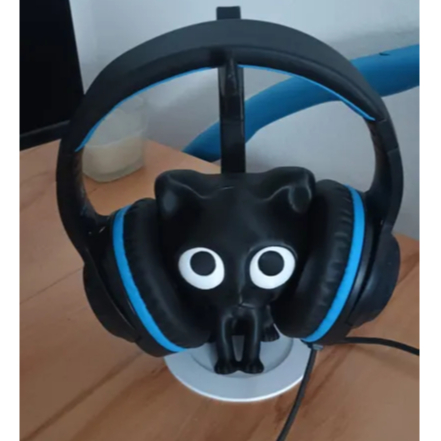 Suporte de Fone em Formato de Gato - Decoração Casa Suporte Mesa Escritório Home Office 3D em Oferta na Shopee