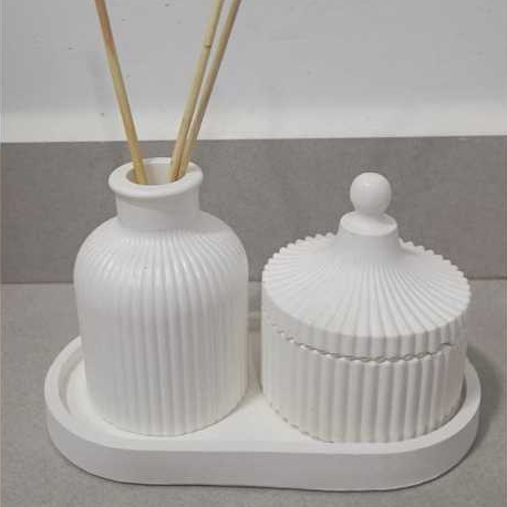 Kit 3 Decoração Minimalista Aromatizador, Bandeja e Porta Jóias. em Oferta na Shopee