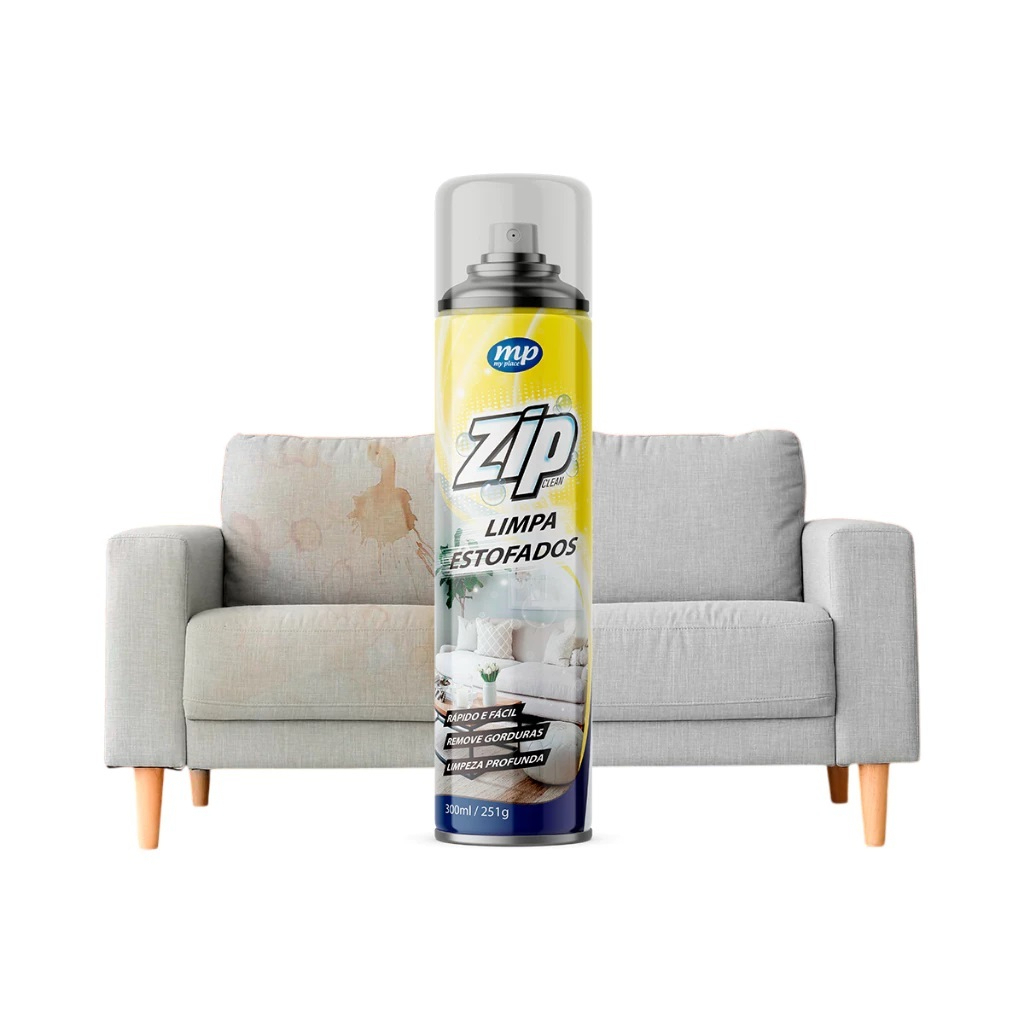 Espuma Mágica Zip Clean 300ml Limpa a Seco Sofá, Estofado, Banco de Carro Limpeza Profunda