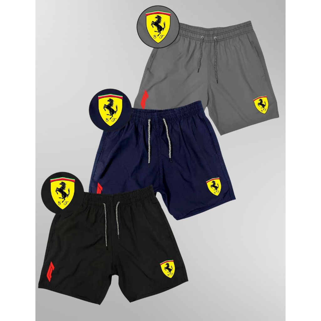 Kit 3  Bermudas Masculina Esportivas Modelo Elastano F1 Shorts Academia Corrida Skate Basquete