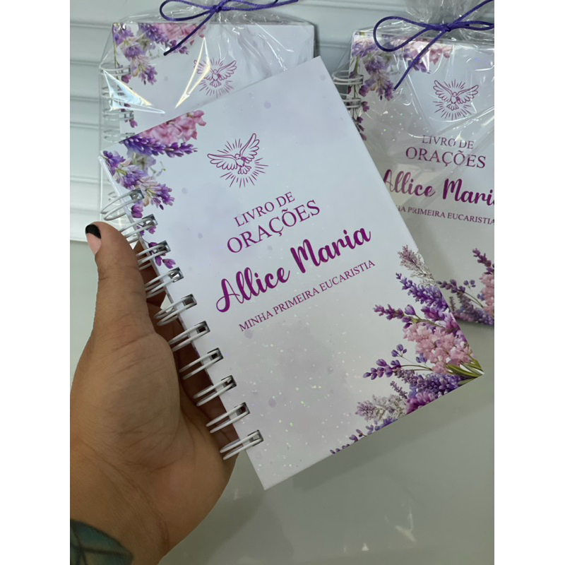 Livro de Orações Personalizado lembrancinha Batizado | Primeira Eucaristia | Primeira Comunhao