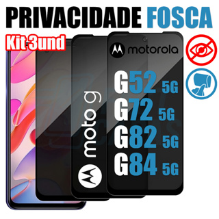 Kit 3 Películas Privacidade Fosca Nano Cerâmica Anti-Espia Motorola G52 G72 G82 G84 5G Moto G Matte em Oferta na Shopee
