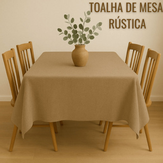 Toalha De Mesa Retangular 6 Cadeiras Tecido Texturizado Rústico Decoração Mesa Posta em Oferta na Shopee