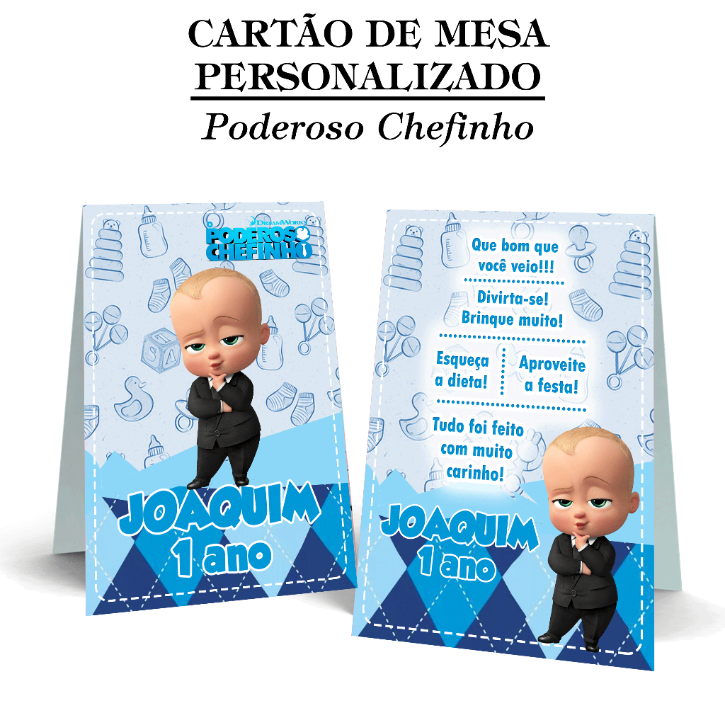 Agradecimentos para festas tema Poderoso Chefinho (n+d)