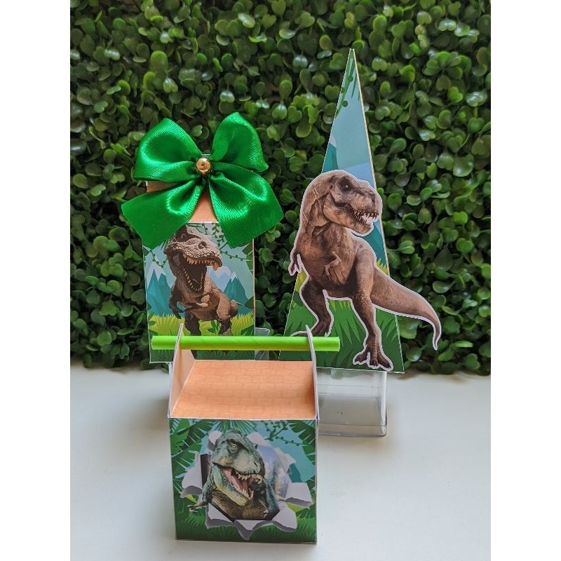 Kit Festa Dinossauro -Caixinhas Personalizadas Jurassic Park - Lembrancinhas Papelaria Infantil