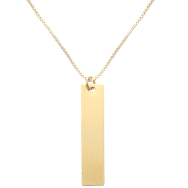 Colar Pêndulo Banhado a Ouro 18K, Ouro Branco ou Ouro Rosé, Personalizado c/ Frases, Olhar, Spotify. Gravação a Laser HD