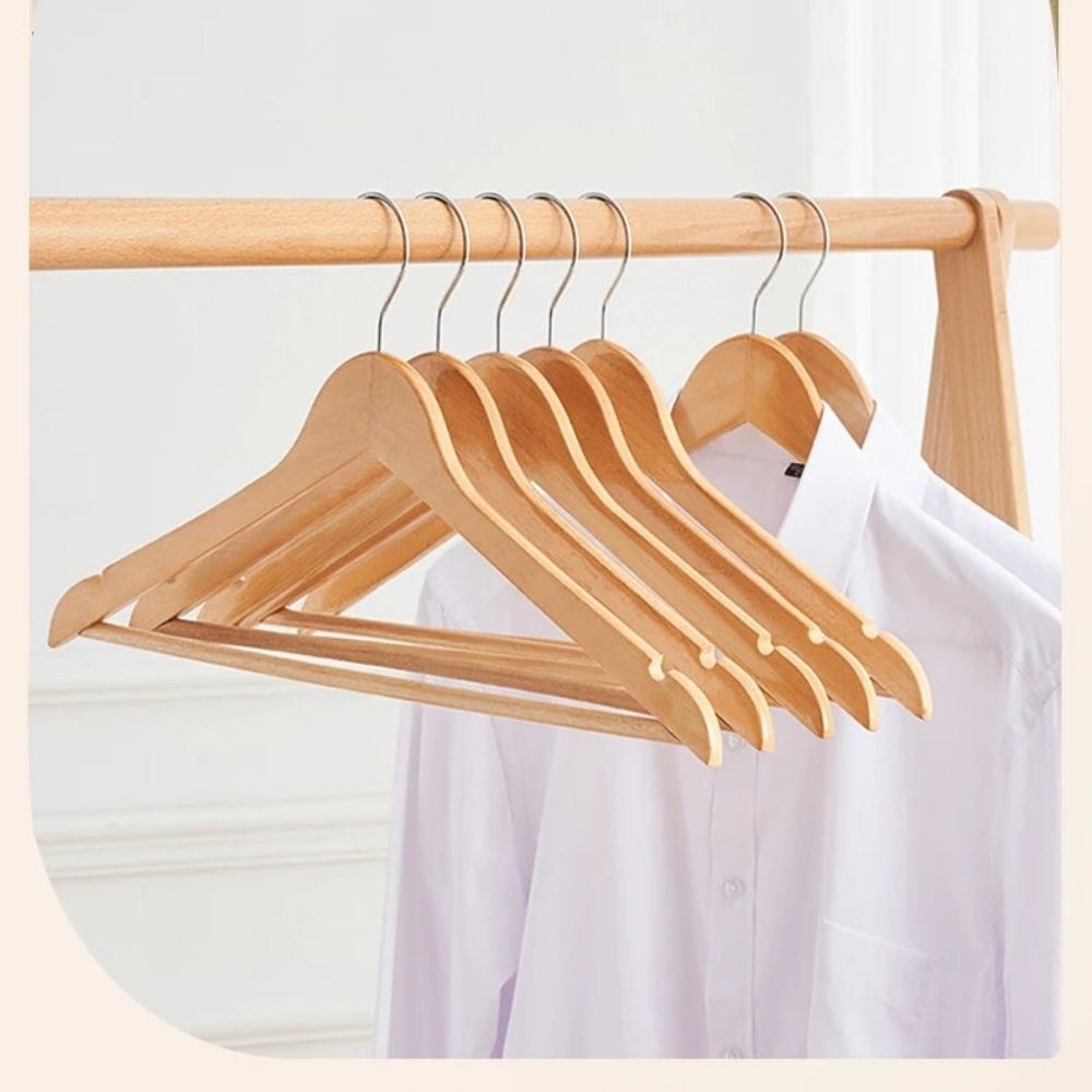 Kit Cabides Madeira 3 6 9 12 Unidades Maciça Verniz Camisa Organizador Roupa Calça Guarda roupas