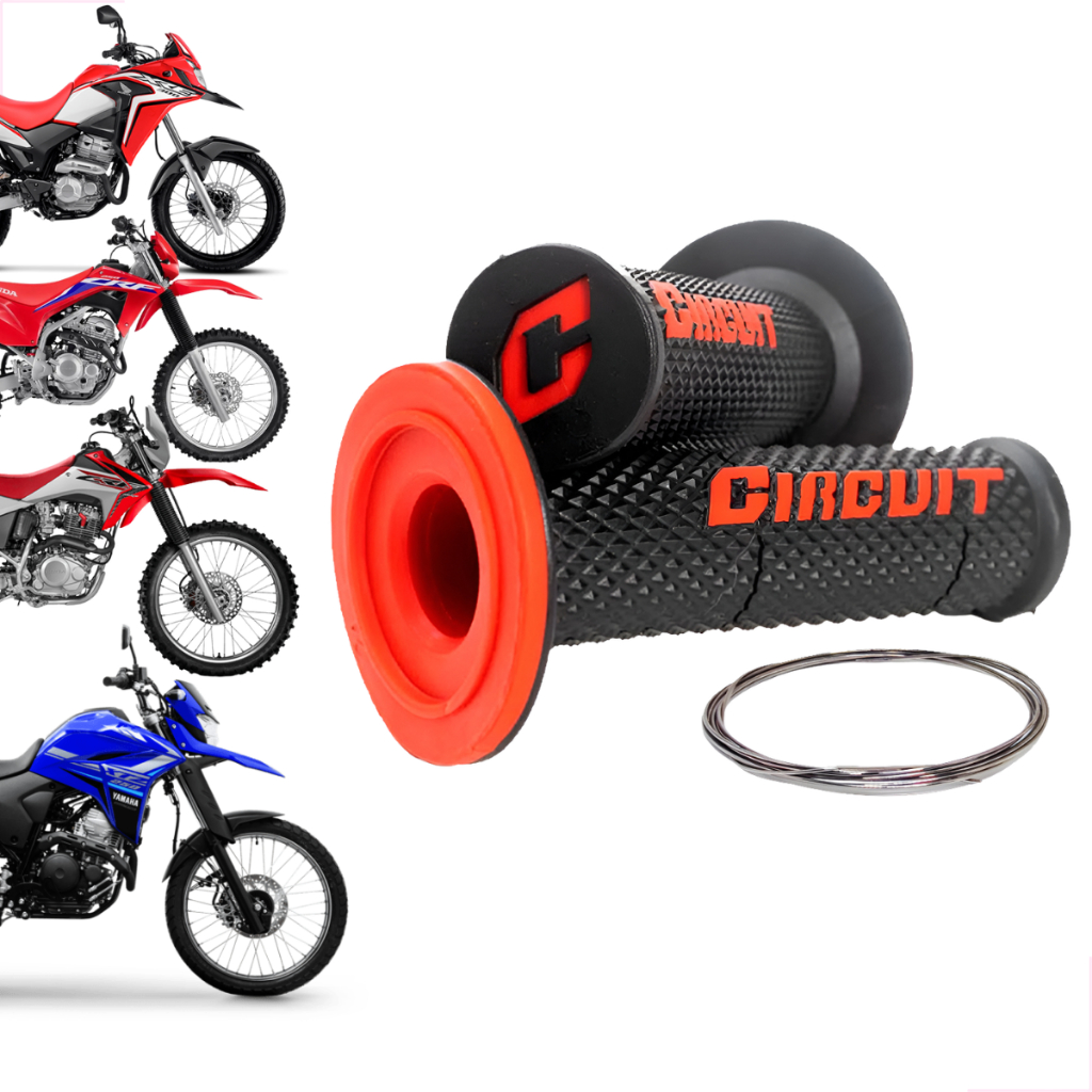 Manopla Punho VERMELHA  Circuit Crf 250f Crf 230  HANDA Tornado Xr 200 Ttr 230 YAMHA LANDER 250
