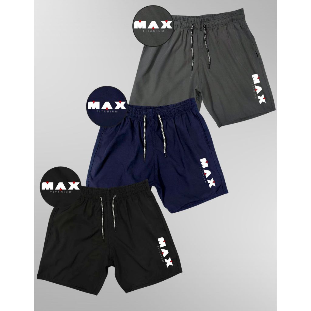 KIT  Bermudas Esportiva de Elastano Masculina - MAX 01 - Short Unidade Academia Corrida Skate Basquete Otaku