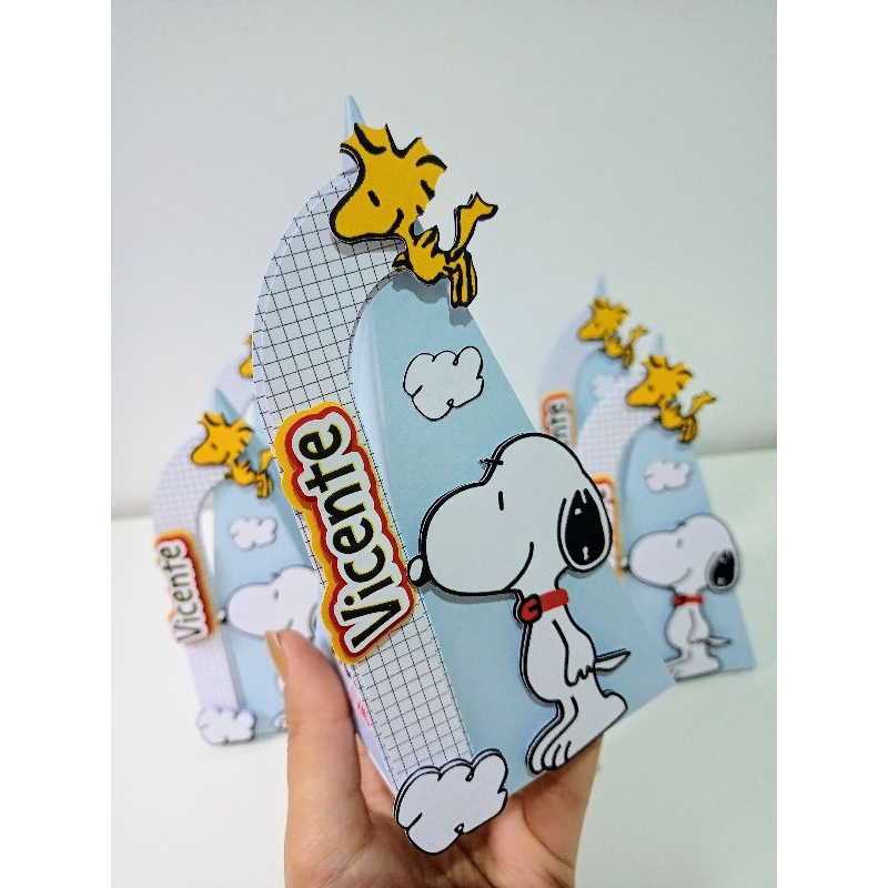Caixa Pirâmide Cone Snoopy - Personalizado Snoopy