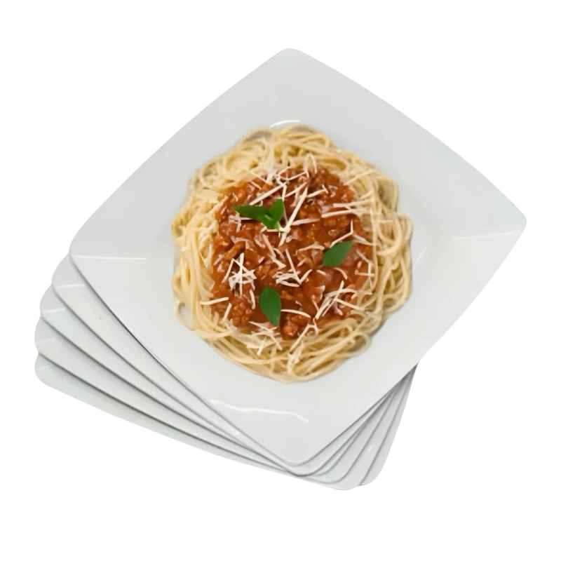 20 PRATOS REFEICAO PLÁSTICO QUADRADO REUTILIZÁVEL BRANCO em Oferta na Shopee