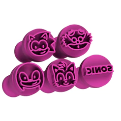 Kit Carimbos Brigadeiros Docinhos Molde Festa Confeitaria - SONIC - 5 peças