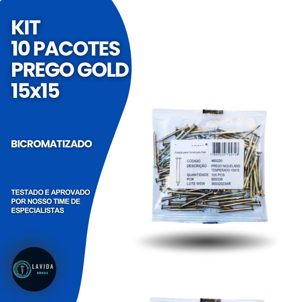Prego De Aço Gold Walsywa Com 1000 unidades 15x15