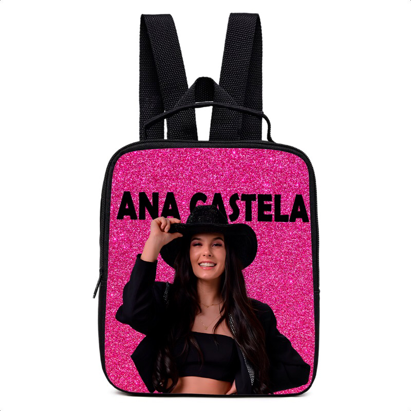 kit mochila Ana cástela a embaixadora +lancheira térmica e estojo escolar com Costa acolchoadas