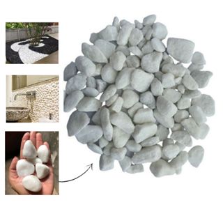 Pedra Seixo Branco Dolomita 2kg a 10kg – Decoração para Jardim, Vaso e Paisagismo em Oferta na Shopee