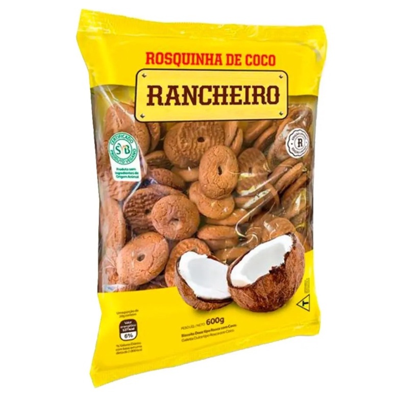 Rosquinha de Coco Rancheiro Vegano 500g