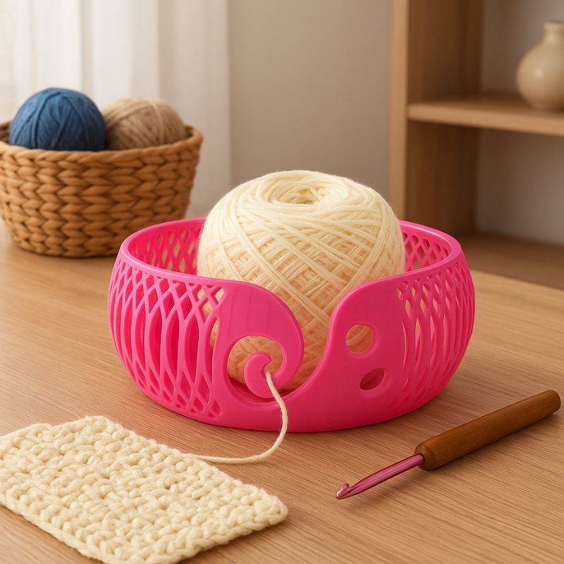 Bowl Porta Fios para Crochê e Tricô – Organizador de Novelos Antienrosco/Tigela Para Fio Amigurumi