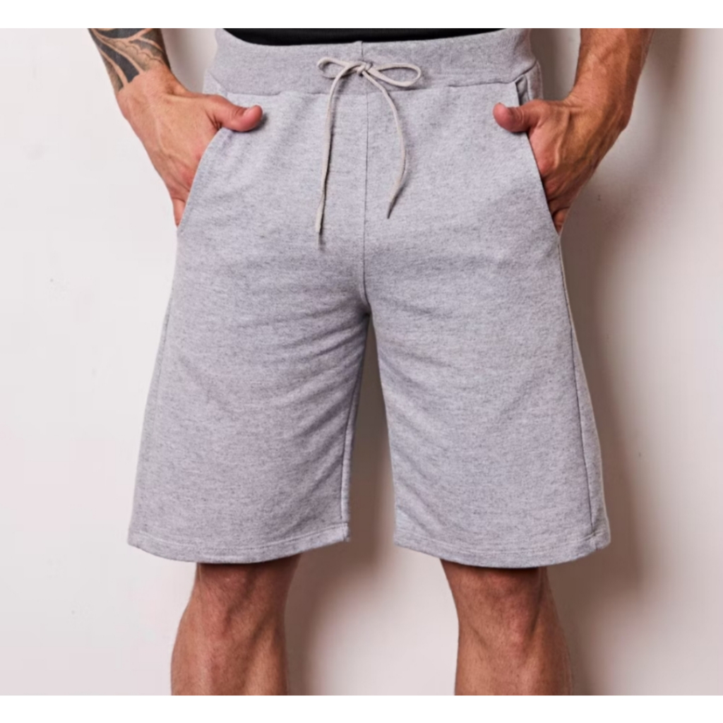 Bermuda Moletom masculino academia Casual algodão Fitness Lazer com elástico dia dos namorados