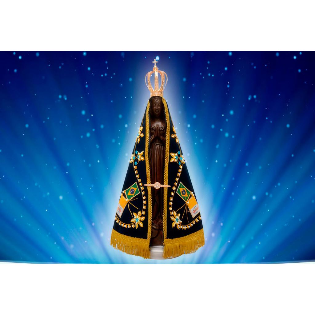 Bandeira Nossa Senhora Aparecida - Tecido Oxford Premium Alta qualidade Bandeira Grande Religiosa