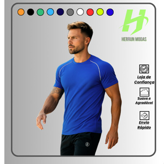 Camiseta Masculina Esportiva Academia Corrida Musculação Camisa Dryfit Drifit em Oferta na Shopee