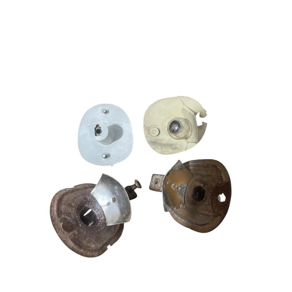 (USADO) Par Soquete Circuito Lâmpada Pisca Seta Dianteiro Fusca Original Vw ou Paralelo