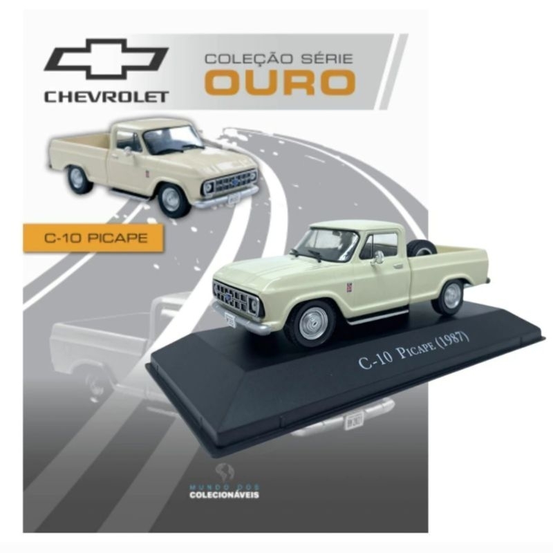 Miniatura C-10 Picape (1987) Coleção Chevrolet Série Ouro - Escala 1/43