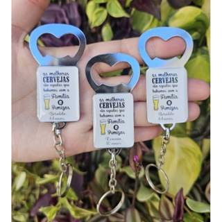 Kit 40 chaveiros chapinhas de metal abridor retangular personalizado em resina em Oferta na Shopee