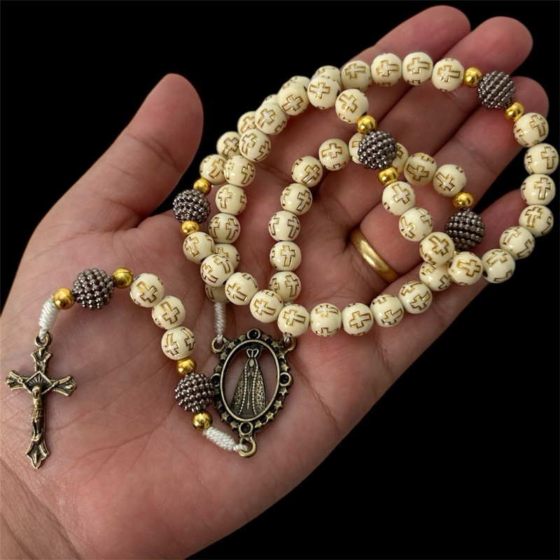 Terço Católico de Nossa Senhora Aparecida Presente Religioso Lembrancinha A Padroeira Santa Maria