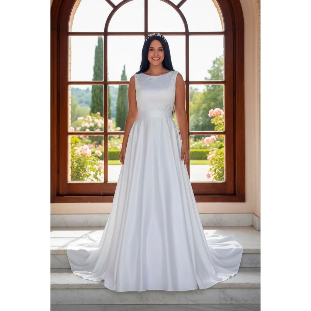 Vestido De Noiva Casamento modelagem exclusiva Partylight Atelier das Noivas em Oferta na Shopee