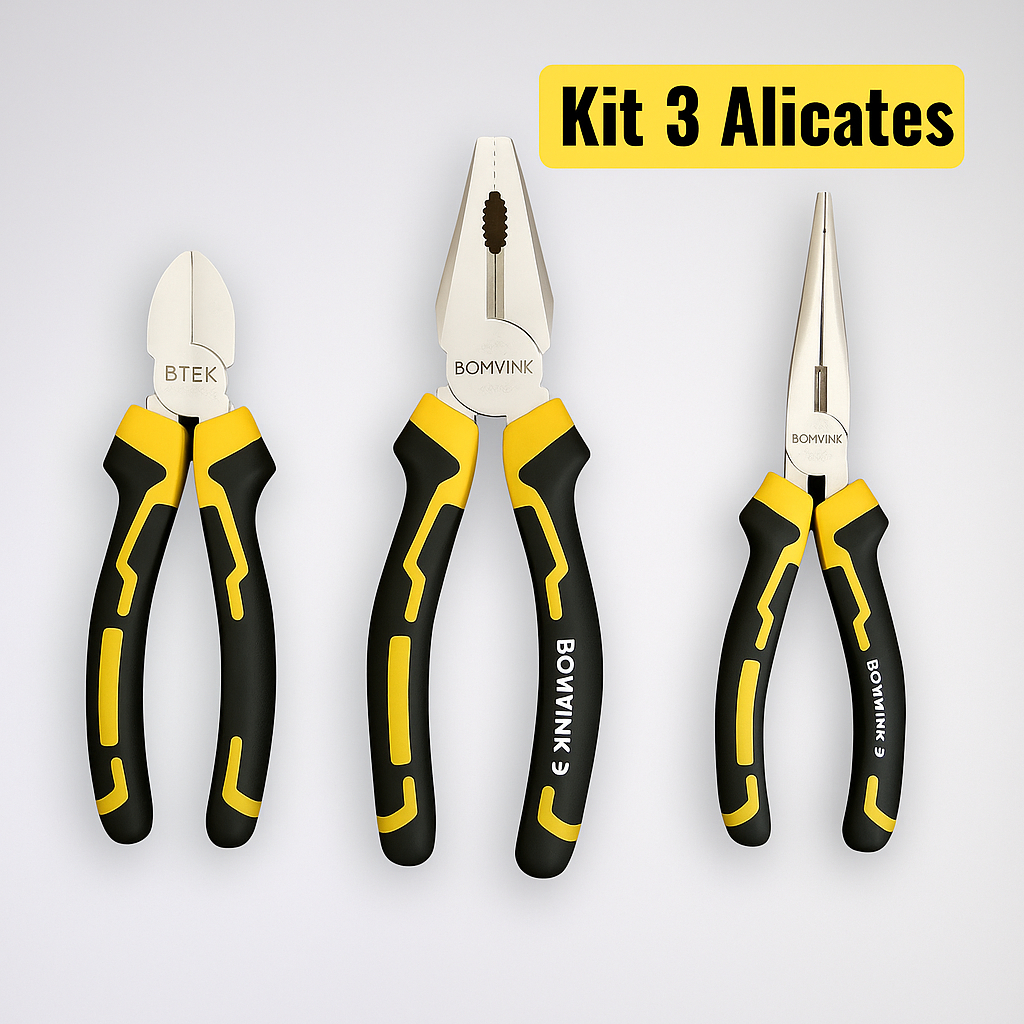 Kit 3 ALicates Universal Corte e Bico meia cana em Oferta na Shopee