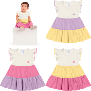 Vestido de Bebê 3 Marias 100% Algodão | P, M, G | 3 Modelos Verão Enxoval de Bebe Vestidinho Fofo em Oferta na Shopee