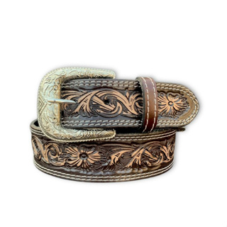 Cinto Country Masculino Em Couro Legítimo Com Dupla Costura em Oferta na Shopee